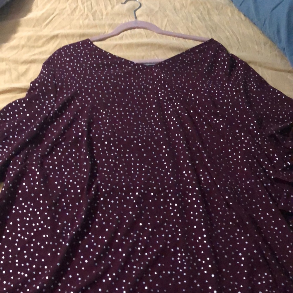 Bell sleeve plus blouse